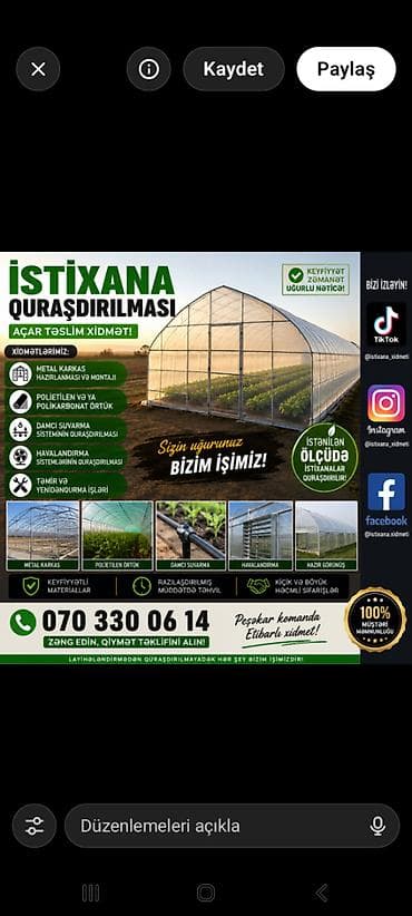 İstənilən yeni pad zamok istixanaların qurulması təhvil verilməsi — 1