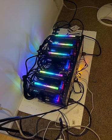 750 ti: Kriptovalyuta mədən qurğusu – çoxlu GPU ilə tam işlək rig ayina 600azn — 1