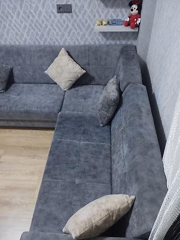 stullar ev ucun: Künc divan, Açılan, Bazalı, Vеlur parça, Çatdırılma yoxdur — 5