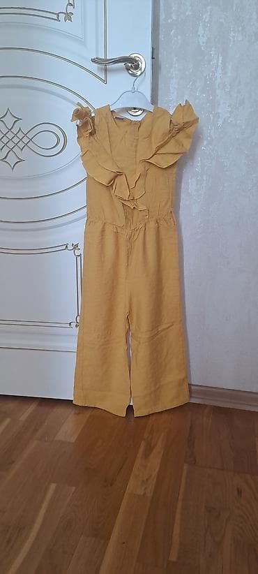 kombinezon donlar: Uşaq geyimləri dəsti 1) Zolaqlı don - Rəng: tünd mavi-ağ - Model — 2