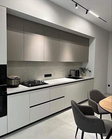 mətbəxt: Minimalist üslubda müasir mətbəx mebeli komplekti - Rəng-palitra — 1