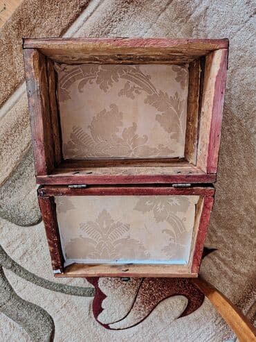 ikinci əl saatlar: Rəngli əl işi taxta sandıq/kufr - Material: massiv taxta, metal — 2