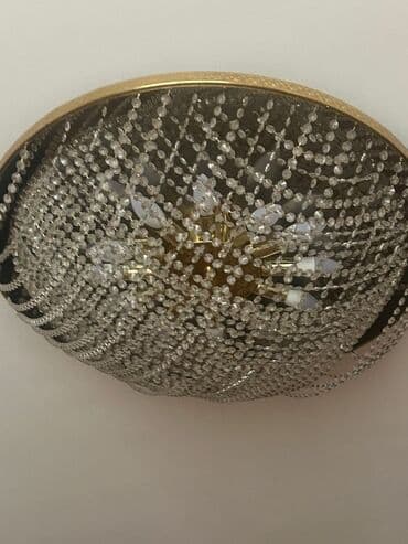 taxta lüstur: Çılçıraq, 10 və daha çox lampa, Xrustal — 2