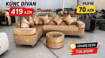 puff divan: Künc divan, Yeni, Açılmayan, Bazasız, Rayonlara çatdırılma — 2