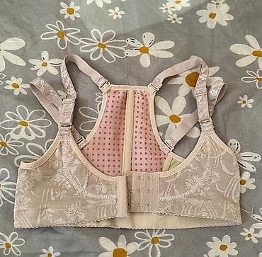 женские кружевные маски: Qadın bel-diqəldici korset/sutyen - Rəng: bej/nude - Ön hissədə 3 — 4