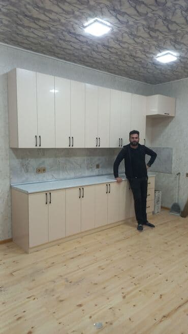 кухонная мебель в баку каталог: Sifarişlə mətbəx dəsti, Özü çəkən petlələr, MDF, Kredit var, Pulsuz çatdırılma — 1