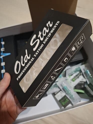 permanent aparati satisi: Permanent aparatı + gücləndirici + boya halqaları + 17 iynə — hamısı — 4