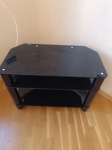 kitab refi: Düz TV altlığı, Polkalı, Şüşəli — 1