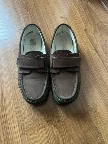 uşaq geyim: Uşaq mokasinləri – qəhvəyi rəngdə, yumşaq nubuk/deri tipli — 1