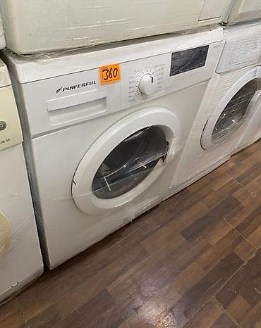 paltaryuyan aliram: Powerful önyükləməli paltaryuyan maşın - Ön yükləməli, ağ korpus - — 1