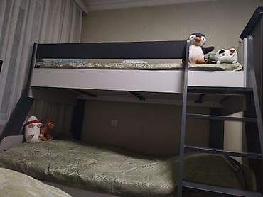 Oğlan və qız üçün, Çarpayı, Matras ilə, Siyirməsiz, MDF — 2
