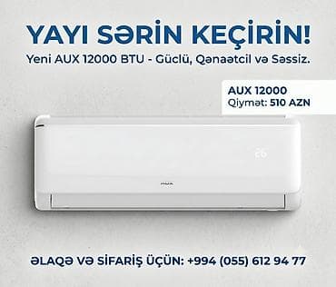 AUX 12000 kondisioner 40"-45" - Güclü soyutma performansı: 12000 BTU