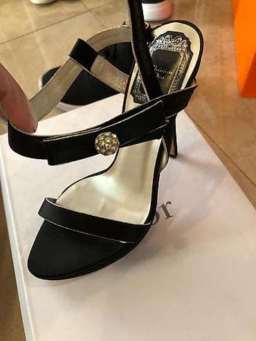 Basanoşka və səndəllər: Dior, Ölçü: 35, rəng - Qara, Yeni — 2