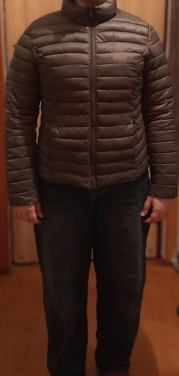 uzun paltolar: Yüngül şişmə qış gödəkcəsi - Rəng: tünd boz - Model: qısa, bədənə — 1