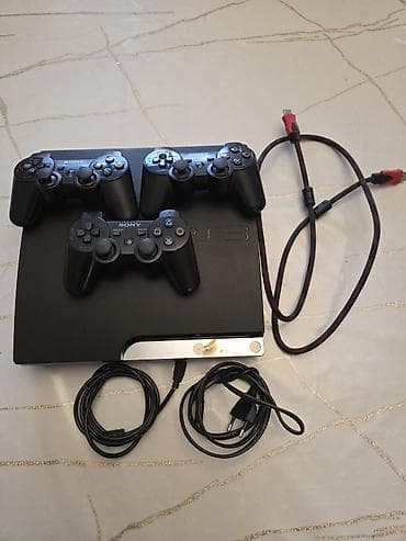 пульт playstation 3: Sony PlayStation 3 Slim oyun konsolu komplekti - Model: PS3 Slim (üst — 1