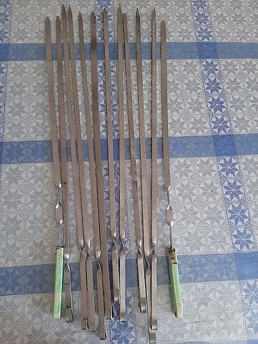 Manqal üçün dəmir şişlər dəsti - Material: paslanmayan metal/dəmir - — 1