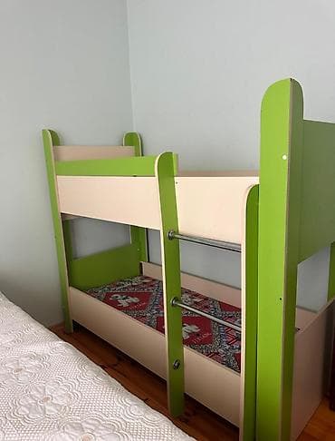 Oğlan və qız üçün, Çarpayı, Matrassız, Siyirməsiz, MDF