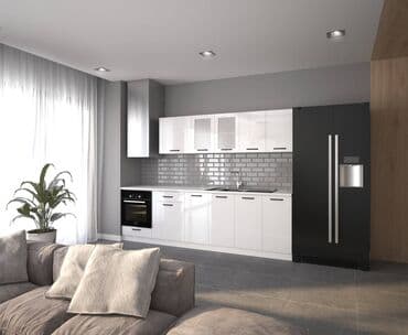 akrilik: Sifarişlə mətbəx dəsti, Sadə petlələr, MDF, Kredit var, Pulsuz çatdırılma — 4