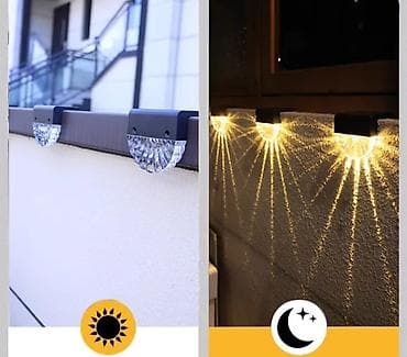 Günəş enerjili divar/hasar pillə işıqları. Günəş