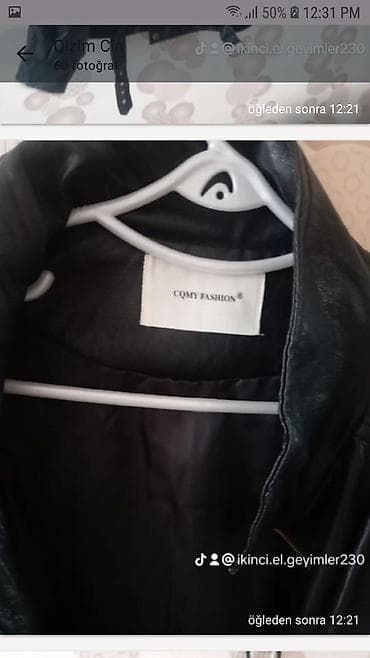 Qadın ayaqqabıları: Dəri kurtka, Bershka, XL — 5