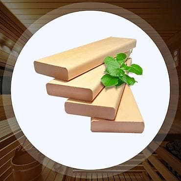 Sauna üçün cökə ağacından üzlük taxtalar və oturacaq/raf lövhələri - — 2