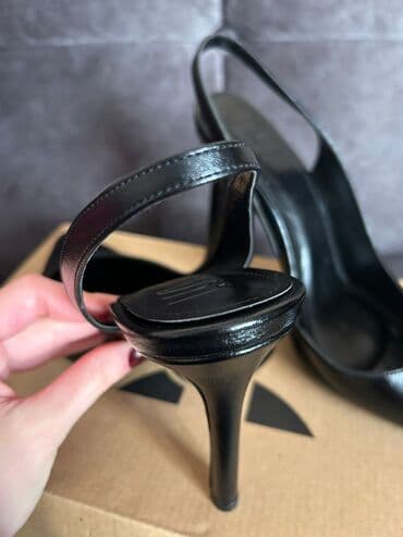 женские туфли на шпильке: Туфли, Размер: 38, цвет - Черный, Новый — 5