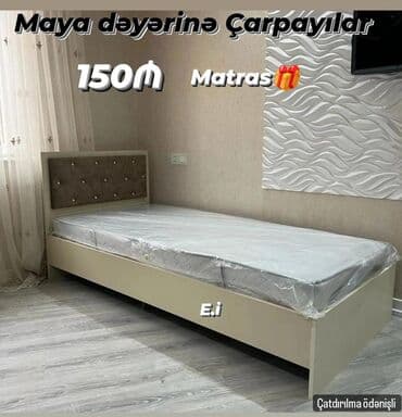 2 mərtəbəli çarpayı: Yeni, Təknəfərlik çarpayı, Bazalı, Matras ilə, Siyirməsiz — 1