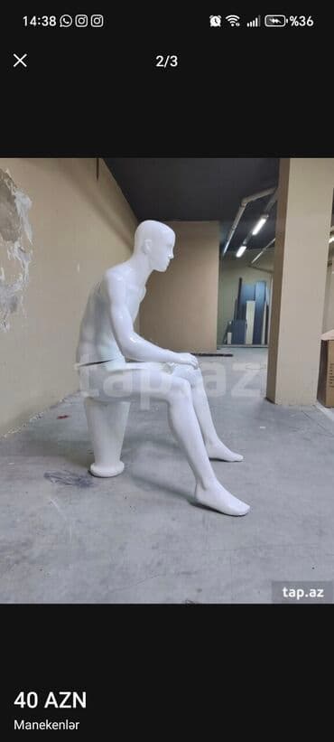 груша манекен бишкек: Мужской, Пластик, пластмасса, Белый — 2