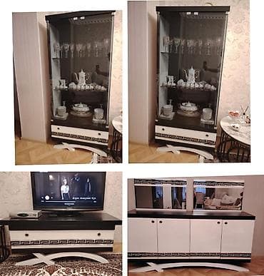 ad günü tort şekilleri: Qonaq otağı mebel dəsti Tərkibi: - Şkaf-vitrin: şüşə qapılı, 3 — 1