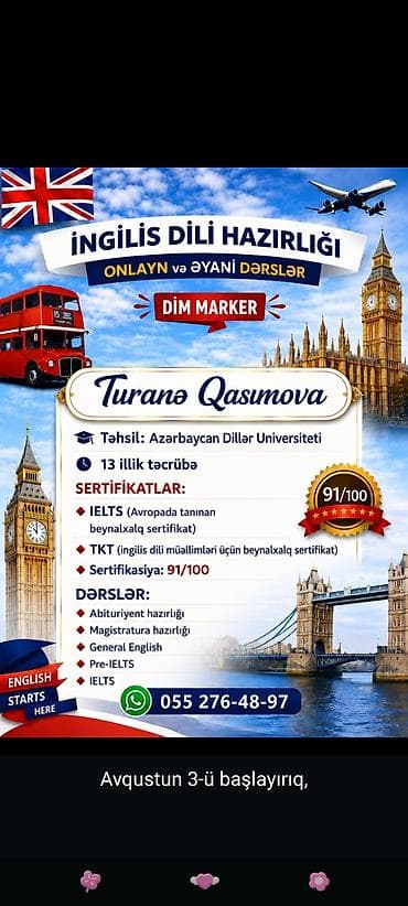 butun proqramlar: Xarici dil kursu, İngilis dili, Diplom, sertifikat — 1