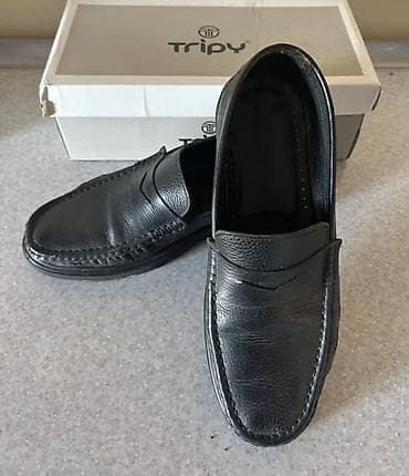 Tripy kişi loafers – qara rəng - Model: Slip-on klassik loafer - — 1