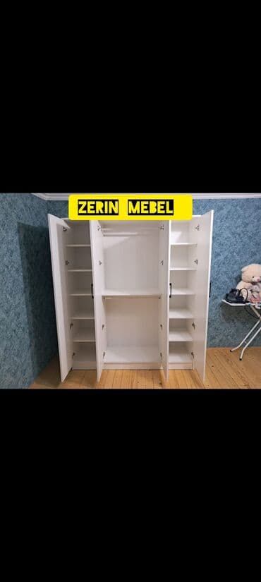 ışkaf: Açılan, 4 qapılı Düz dolab, Qarderob, paltar dolabı — 2