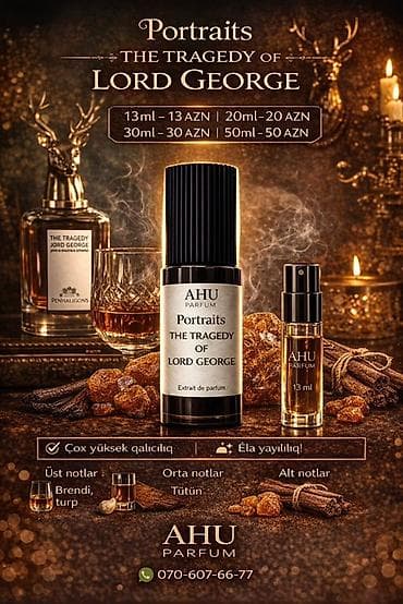 AHU Parfum – Extrait de Parfum kolleksiyası Seçimlər və qiymətlər: - — 4