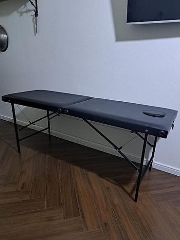 İşlənmiş, Masaj kuşetkası, Qatlanan, rəng - Qara