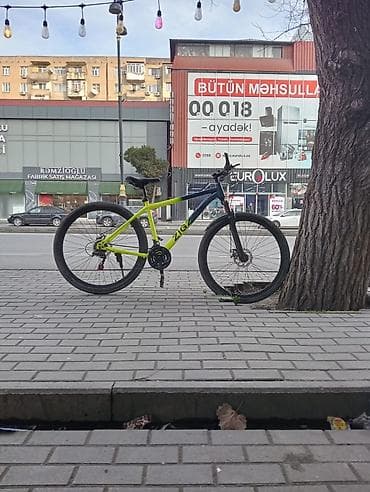 cube velo: ZIGZ brendli şəhər/mtb tipli velosiped - Rəng: neon sarı və qara — 1