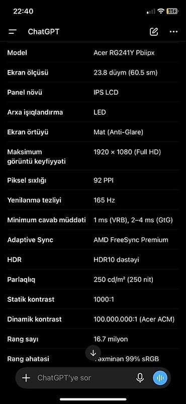 komputer personal: Monitor acer brendinə aiddir heçbir problemi yoxdur ideal — 7