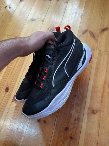 черные мужские мокасины: Puma basketbol ayaqqabisi Go sportdan almisam - Rəng: qara üst, ağ — 5