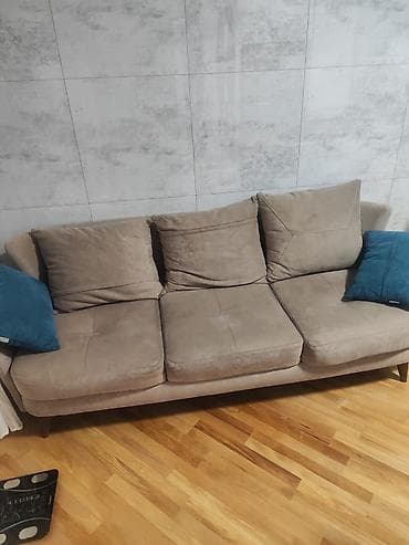 divan restoran: Məhsulların təsviri: 1) 3 nəfərlik rahat divan - Rəng: bej/şabalıdı — 1