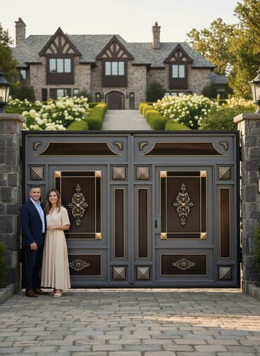 islenmis darvazalar: 680 manatdan bawlayan qiymetlerle Demir qapilar darvazalar eni 3metir — 1