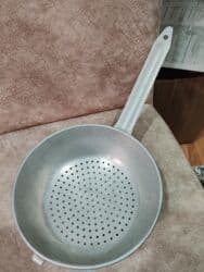 пробники и миниатюры: Qab işlənmiş alüminium 40 man böyük qab balaca aş süzən 10man — 3