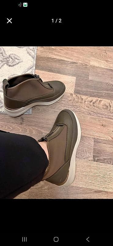 ayaqab: Ölçü: 40, rəng - Yaşıl, İşlənmiş — 1