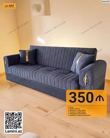 oturaca: Məhsul: Divan (Kod: 6210) - Ölçü: 250 sm - Mexanizm: Açılan, bazalı - — 1