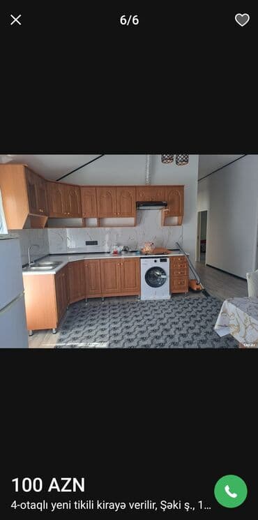 genclikde ayliq kiraye evler: Kirayə: 4 otaqlı mənzil, Şəki şəhəri Planlaşdırma və sahələr: - Açıq — 1