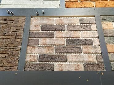 həyət ucun daşlar: Dekorativ fasad/daş görünümlü klinker panel nümunəsi - Material — 1