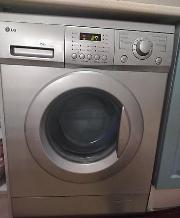 LG paltaryuyan maşın – ön yükləməli, 5 kq tutumlu (model panelində — 2