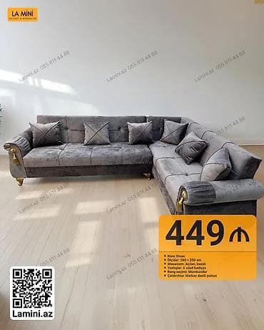 Ev üçün mebel: Künc divan, Açılan, Bazalı, Parça, Şəhərdaxili pulsuz çatdırılma — 1