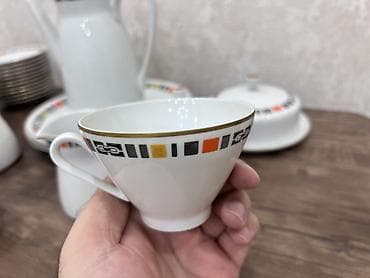 çaynı servis: Çay dəsti, rəng - Ağ, Farfor, 12 nəfərlik, Almaniya — 7