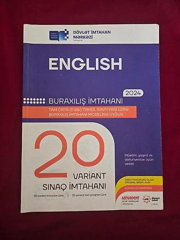 Məhsul: “English – Buraxılış İmtahanı 2024” hazırlıq vəsaiti at lalafo.az Məhsul: “English – Buraxılış İmtahanı 2024” hazırlıq vəsaiti