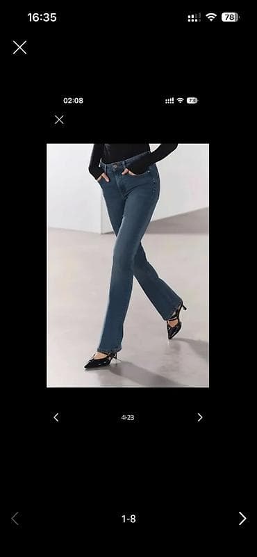 ZARA jeans şalvar, 36 razmerdir