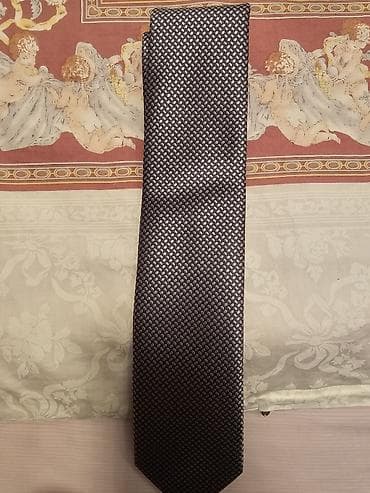 Klassik kişi qalstuku - Rəng: tünd boz/qara tonlarında - Naxış